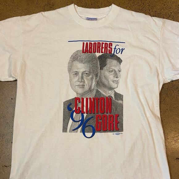 Vintage 96 Clinton Campaign Shirt - Picture 1 of 3